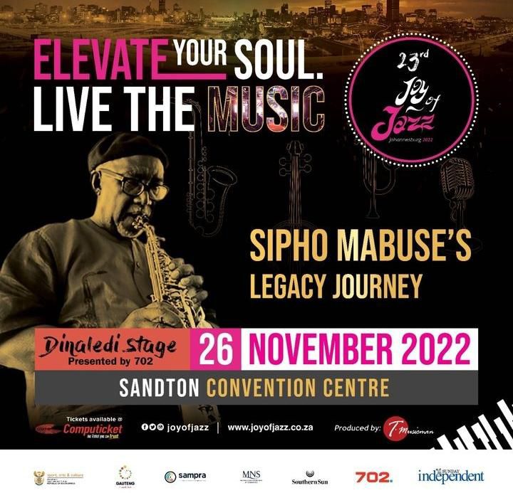 Sipho Mabuse Playing Joy of Jazz 26th Nov 2022